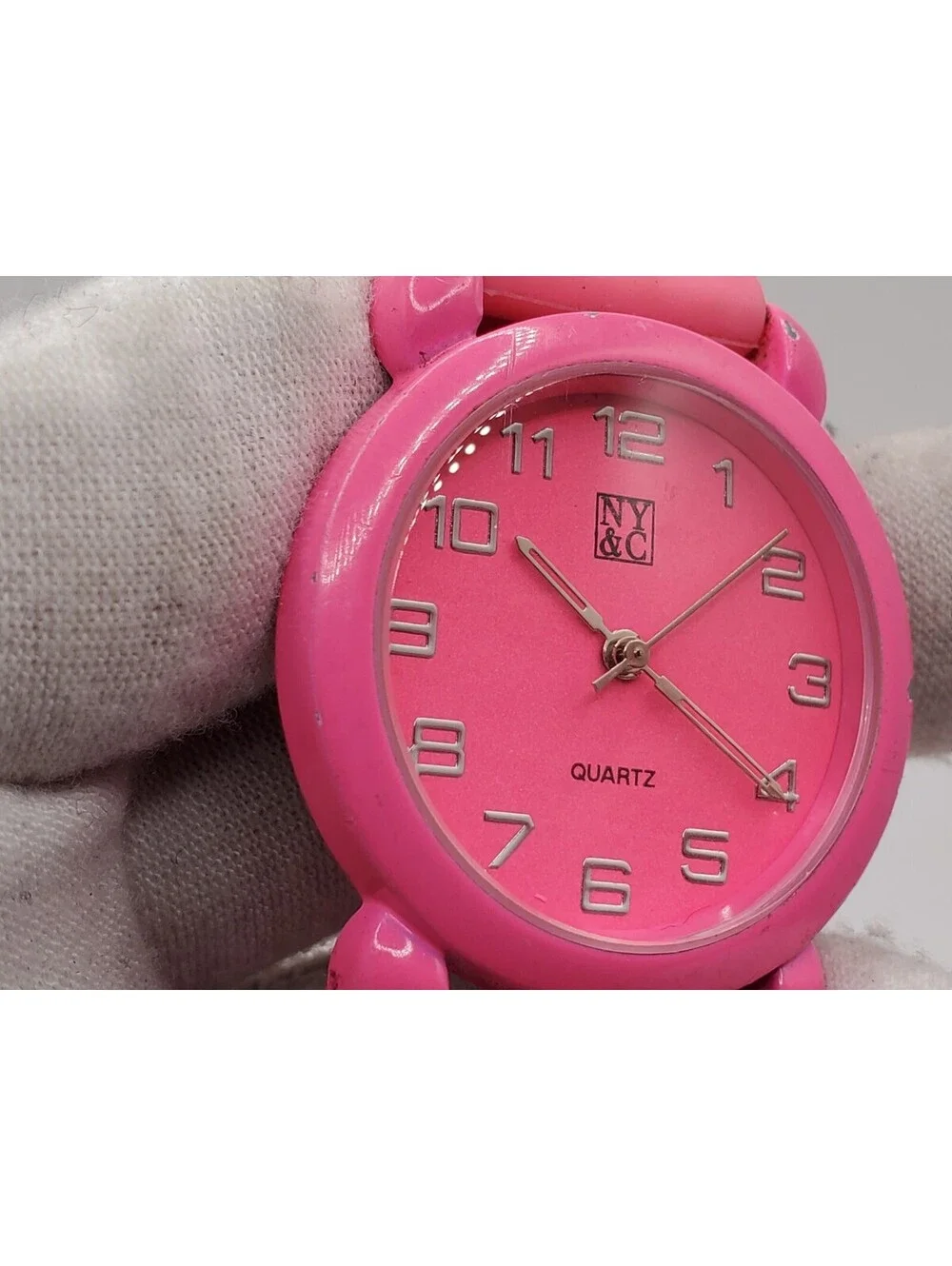 NY&C Watch Women 34mm Pink Round Dial New Battery